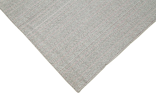 Vintage Flatweave Beige Vintage Cotton Wool Handmade Area Rug 8'10'' x 12'4''