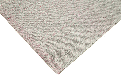 Vintage Flatweave Beige Vintage Cotton Wool Handmade Area Rug 8'11'' x 12'2''