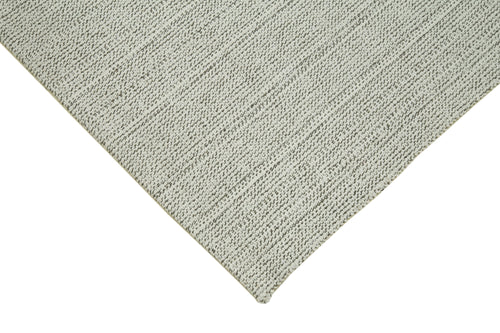 Vintage Flatweave Beige Vintage Cotton Wool Handmade Area Rug 3'4'' x 7'9''