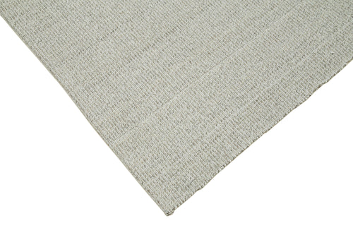 Vintage Flatweave Beige Vintage Cotton Wool Handmade Area Rug 7'1'' x 9'2''