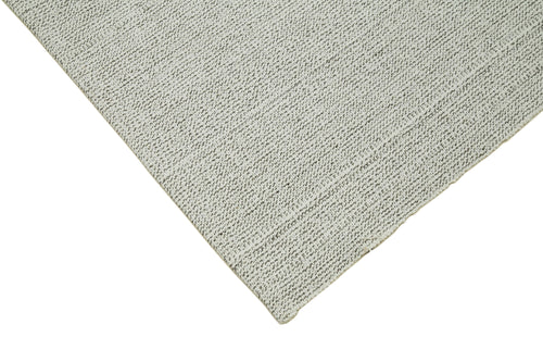 Vintage Flatweave Beige Vintage Cotton Wool Handmade Area Rug 6'8'' x 9'8''