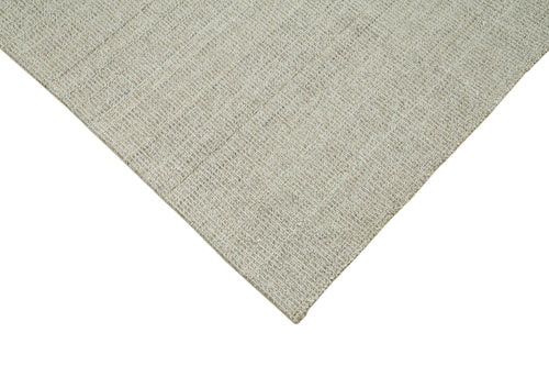 Vintage Flatweave Beige Vintage Cotton Wool Handmade Area Rug 7'1'' x 10'2''