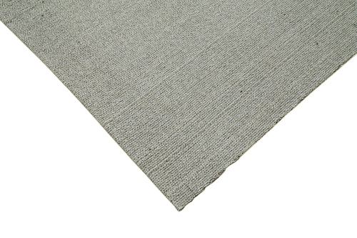Vintage Flatweave Grey Vintage Cotton Wool Handmade Area Rug 7'0'' x 8'8''