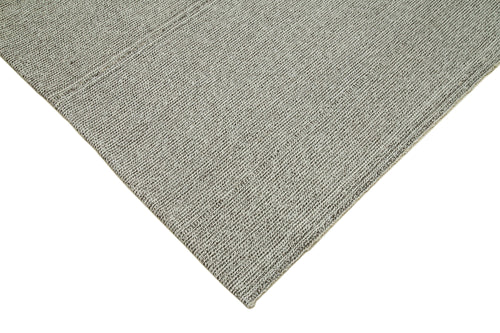 Vintage Flatweave Grey Vintage Cotton Wool Handmade Area Rug 7'10'' x 9'4''