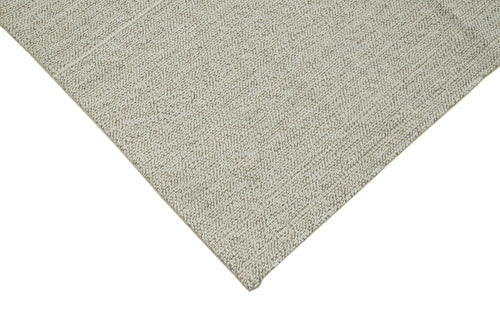 Vintage Flatweave Beige Vintage Cotton Wool Handmade Area Rug 6'1'' x 8'10''