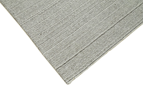 Vintage Flatweave Beige Vintage Cotton Wool Handmade Area Rug 6'9'' x 9'10''