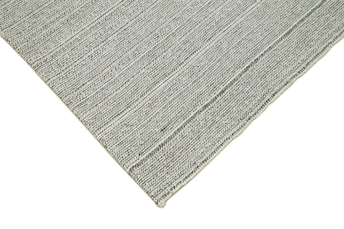 Vintage Flatweave Beige Vintage Cotton Wool Handmade Area Rug 6'9'' x 10'0''