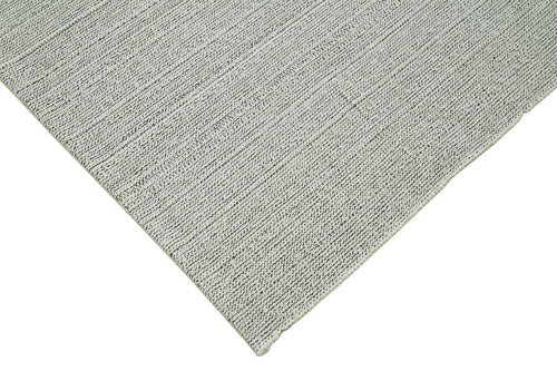 Vintage Flatweave Beige Vintage Cotton Wool Handmade Area Rug 6'8'' x 9'9''