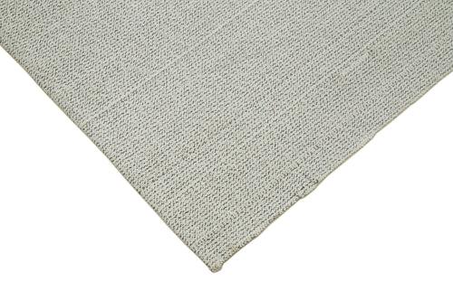 Vintage Flatweave Beige Vintage Cotton Wool Handmade Area Rug 6'11'' x 8'11''