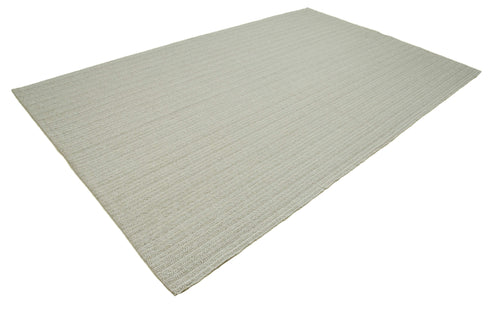 Vintage Flatweave Beige Vintage Cotton Wool Handmade Area Rug 6'11'' x 10'11''