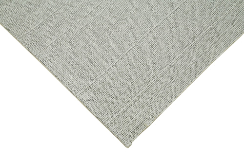 Vintage Flatweave Beige Vintage Cotton Wool Handmade Area Rug 6'8'' x 9'4''
