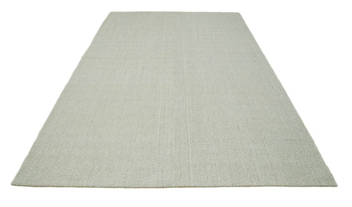 Vintage Flatweave Beige Vintage Cotton Wool Handmade Area Rug 6'9'' x 10'11''