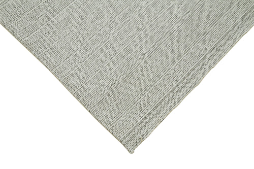 Vintage Flatweave Beige Vintage Cotton Wool Handmade Area Rug 6'9'' x 9'10''