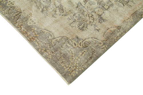 Vintage Beige Vintage Cotton Wool Handmade Area Rug 5'3'' x 8'8''