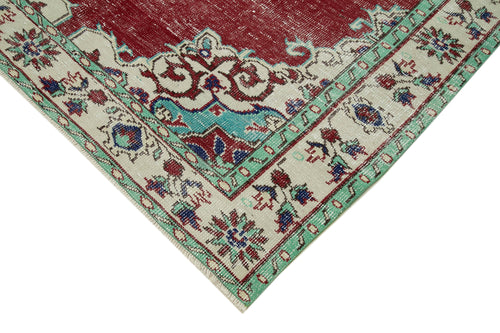 Vintage Beige Vintage Cotton Wool Handmade Area Rug 6'3'' x 9'7''