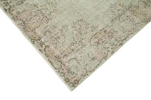 Vintage Beige Vintage Cotton Wool Handmade Area Rug 6'10'' x 9'10''