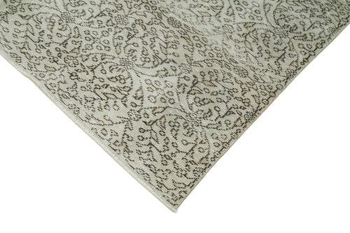 Vintage Beige Vintage Cotton Wool Handmade Area Rug 6'3'' x 9'7''