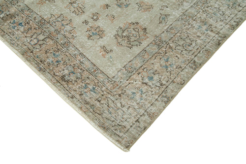 Vintage Beige Vintage Cotton Wool Handmade Area Rug 6'5'' x 9'9''