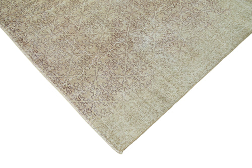 Vintage Beige Vintage Cotton Wool Handmade Area Rug 6'9'' x 9'7''