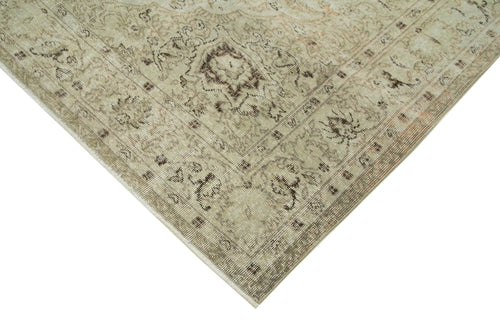 Vintage Beige Vintage Cotton Wool Handmade Area Rug 7'1'' x 10'0''