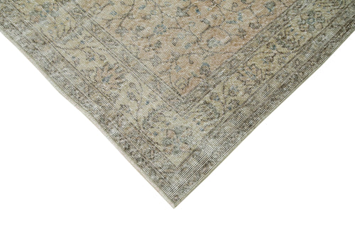 Vintage Beige Vintage Cotton Wool Handmade Area Rug 5'3'' x 8'6''