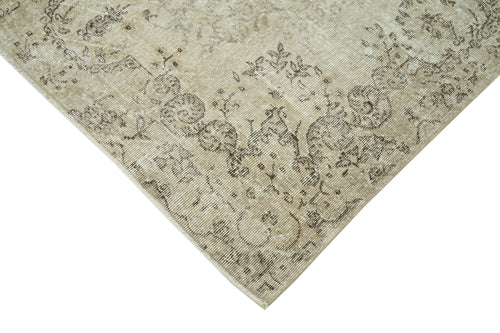 Vintage Beige Vintage Cotton Wool Handmade Area Rug 5'8'' x 9'4''