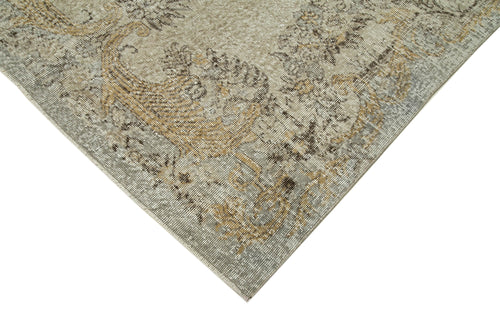 Vintage Beige Vintage Cotton Wool Handmade Area Rug 5'5'' x 9'6''