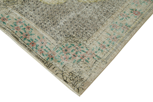 Vintage Beige Vintage Cotton Wool Handmade Area Rug 6'10'' x 10'6''