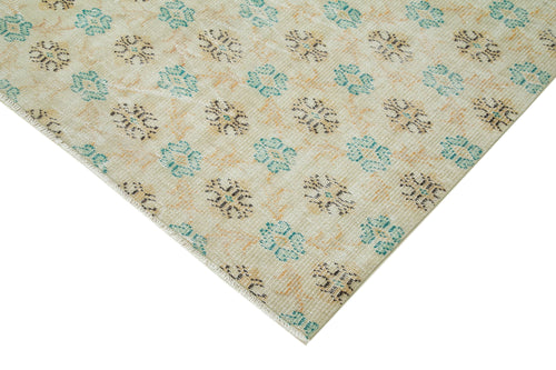 Vintage Beige Vintage Cotton Wool Handmade Area Rug 5'11'' x 8'6''