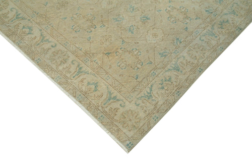 Vintage Beige Vintage Cotton Wool Handmade Area Rug 5'11'' x 9'5''