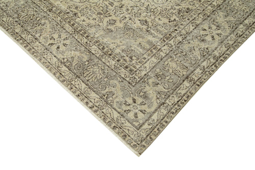 Vintage Beige Vintage Cotton Wool Handmade Area Rug 6'3'' x 10'1''