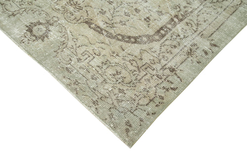 Vintage Beige Vintage Cotton Wool Handmade Area Rug 5'4'' x 8'6''