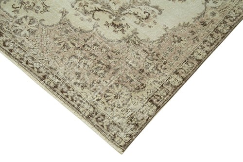 Vintage Beige Vintage Cotton Wool Handmade Area Rug 7'0'' x 10'2''