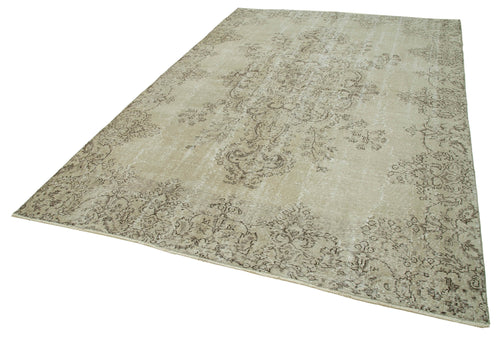 Vintage Beige Vintage Cotton Wool Handmade Area Rug 7'0'' x 10'0''