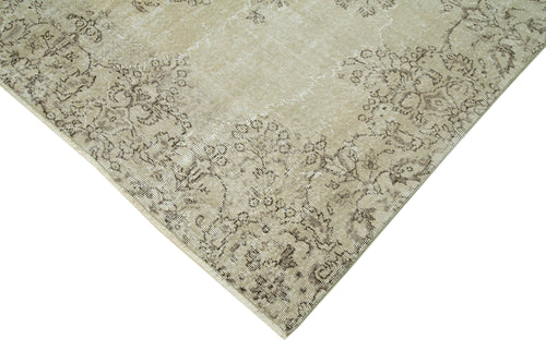 Vintage Beige Vintage Cotton Wool Handmade Area Rug 7'0'' x 10'0''