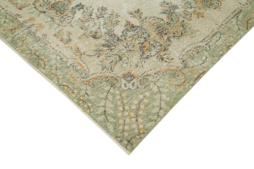 Vintage Beige Vintage Cotton Wool Handmade Area Rug 6'5'' x 10'11''