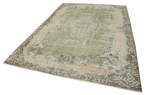 Vintage Beige Vintage Cotton Wool Handmade Area Rug 6'11'' x 10'2''