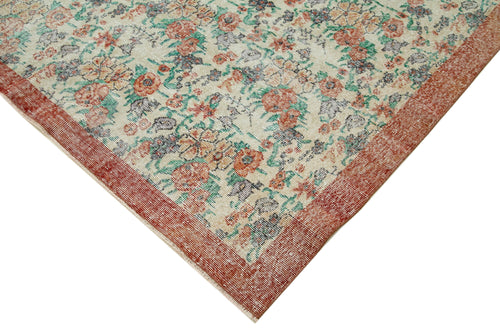 Vintage Beige Vintage Cotton Wool Handmade Area Rug 7'0'' x 10'0''