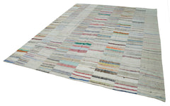 Kirk Yama Beige Patchwork Cotton Wool Handmade Area Rug 10'0'' x 13'5''