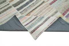 Kirk Yama Beige Patchwork Cotton Wool Handmade Area Rug 9'4'' x 13'5''