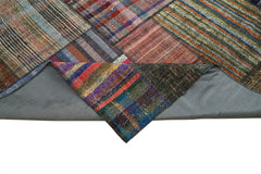 Kirk Yama Grey Patchwork Cotton Wool Handmade Area Rug 10'10'' x 13'6''