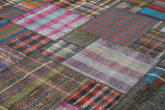 Kirk Yama Grey Patchwork Cotton Wool Handmade Area Rug 10'10'' x 13'5''