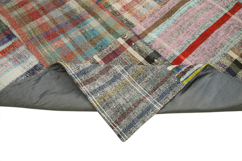 Kirk Yama Grey Patchwork Cotton Wool Handmade Area Rug 8'8'' x 11'8''