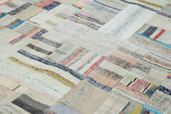 Kirk Yama Beige Patchwork Cotton Wool Handmade Area Rug 8'0'' x 11'6''