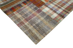 Kirk Yama Grey Patchwork Cotton Wool Handmade Area Rug 8'8'' x 11'10''