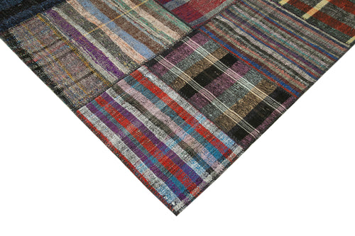 Handmade Area Rug – Kirk Yama Grey Patchwork Cotton Wool Carpet 8'2'' x 11'11''