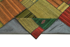 Kirk Yama Grey Patchwork Cotton Wool Handmade Area Rug 8'2'' x 11'7''