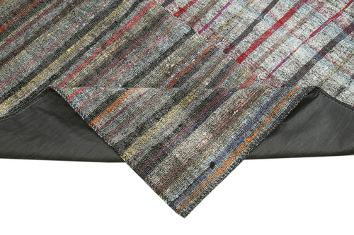 Kirk Yama Grey Patchwork Cotton Wool Handmade Area Rug 8'2'' x 11'10''