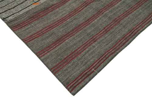 Kirk Yama Grey Patchwork Cotton Wool Handmade Area Rug 8'3'' x 11'10''