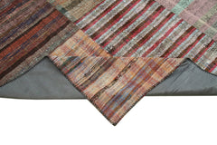 Kirk Yama Grey Patchwork Cotton Wool Handmade Area Rug 8'8'' x 11'11''